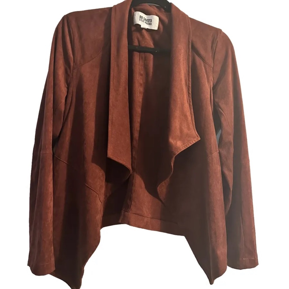 BB DAKOTA BY STEVE MADDEN Wade Faux Suede Jacket Cherrywood M